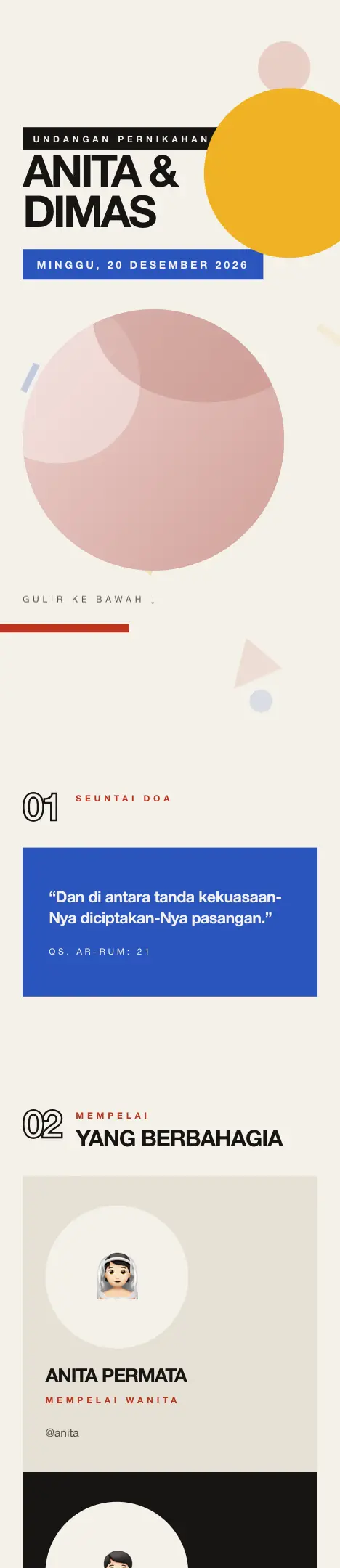 Pratinjau undangan Bauhaus — Pernikahan