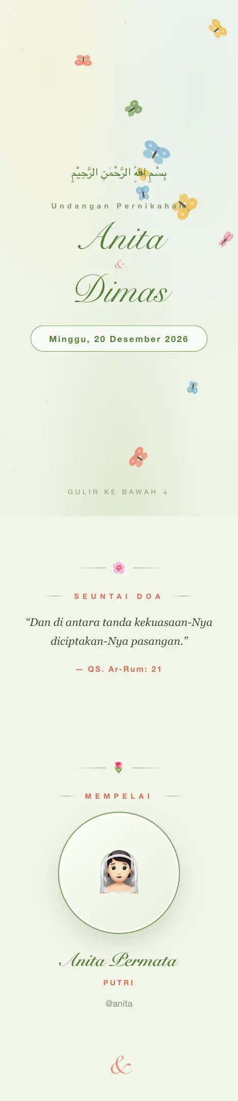 Pratinjau undangan Garden Picnic — Pernikahan