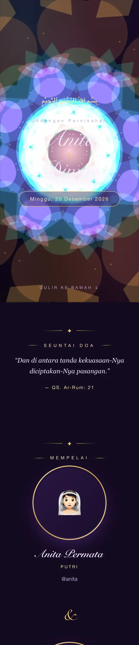 Pratinjau undangan Kaleidoscope — Pernikahan